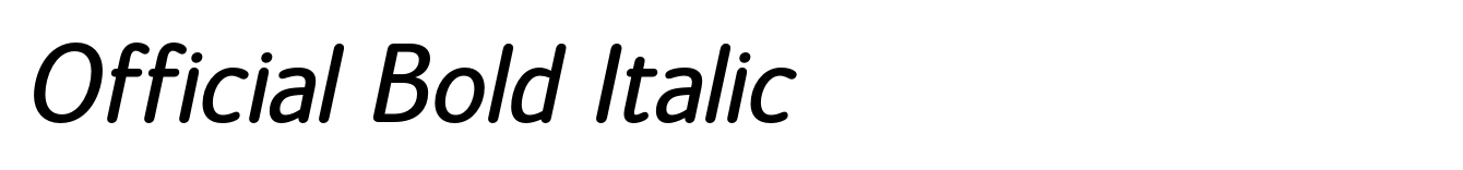 Official Bold Italic image